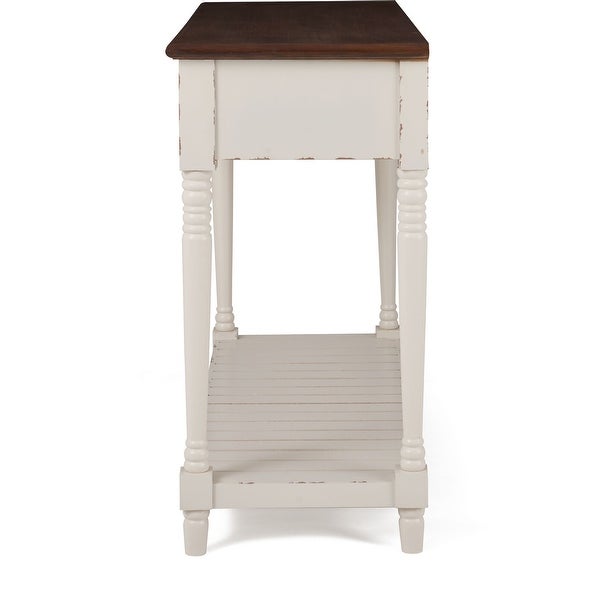 ClickDecor Baker Console Table, Antique White