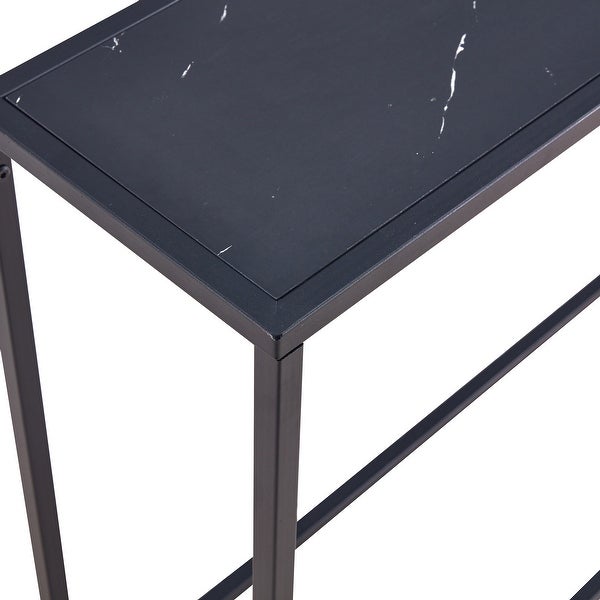 Metal Console Talbe Sideboard Cabinet Minimalist Porch Table Sofa Table Side Table, Black