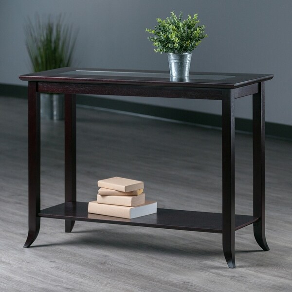 Genoa Rectangular Console Table, Espresso - 40 x 16.34 x 29.92 inches