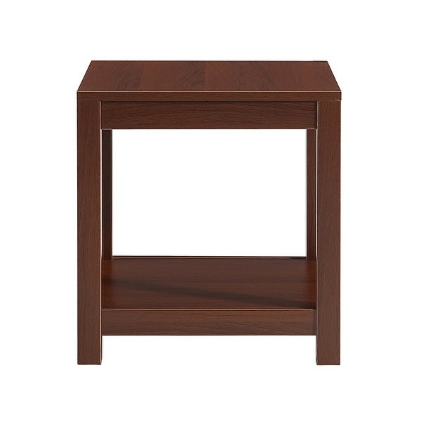 Side Table, 2 Tier Small Space End Table, Modern Night Stand, Sofa table, Side Table with Storage Shelve