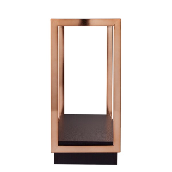 SEI Furniture Luna Transitional Champagne Metal Console Table