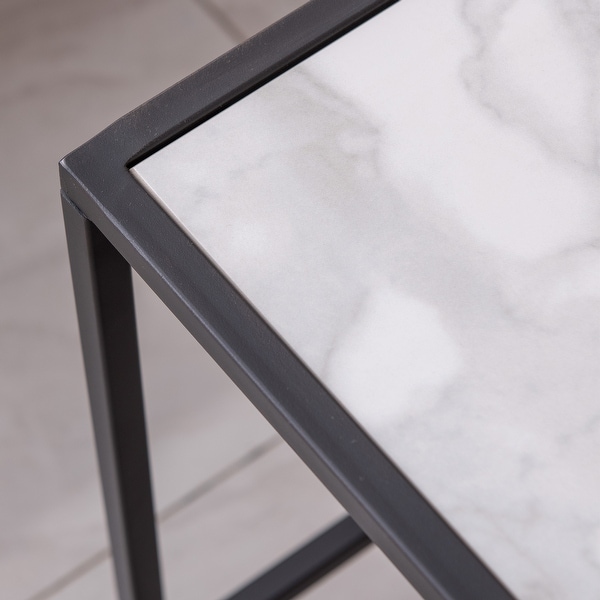 Nesting End/Side Table(2-Piece Set), Anti Scratch and Stain Resistant, Anti Rust
