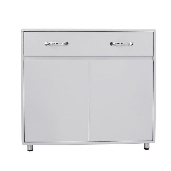 Two Doors Side Table-Grey,3 Times Painting Process,Simple design
