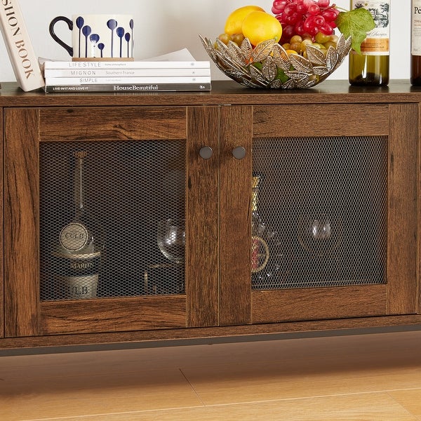 Wine shelf table, modern wine bar cabinet, console table, bar table, TV cabinet, sideboard with storage compartment