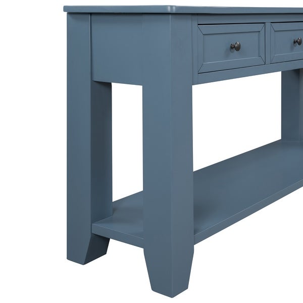 56'' Modern Console Table Sofa Table For Living Room With 3 Drawers And 1 Shelf,Coffee, Console, Sofa and End Tables