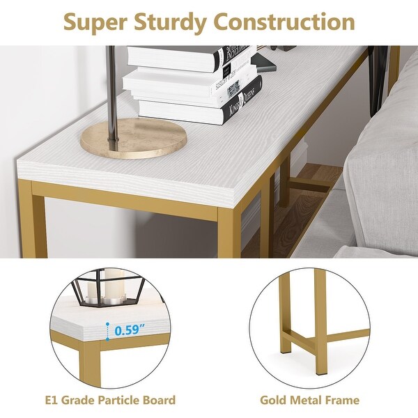Extra Long Sofa Couch Console Table, 71inch Narrow Entryway Hallway Table