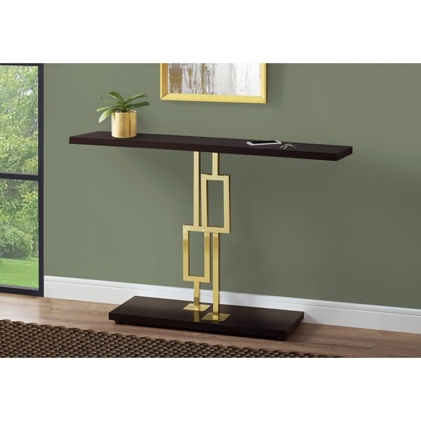 Accent Table, Console, Entryway, Narrow, Sofa, Living Room, Bedroom, Metal, Laminate, Glossy Chrome, Contemporary, Modern