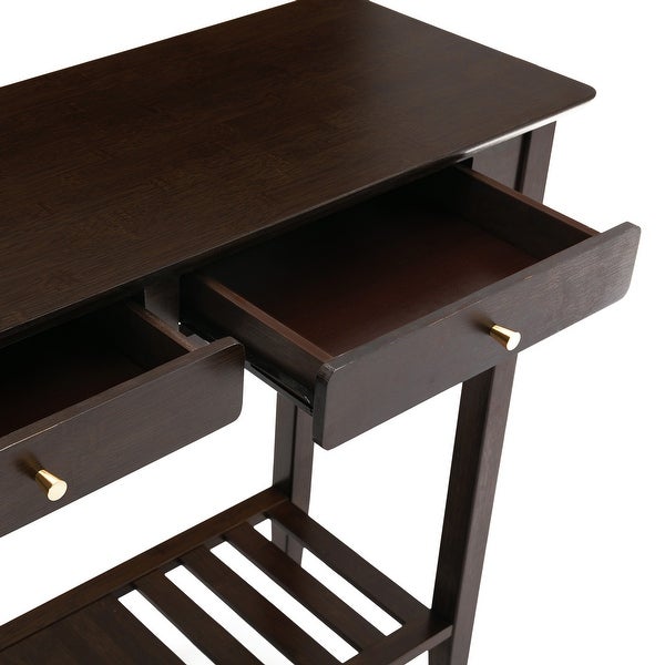 Connexion Decor Verenney Console Table With Drawer, Dark Walnut