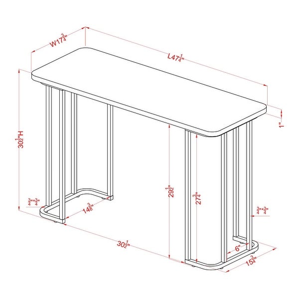 Furniture of America Deeanne Contemporary 47-inch Faux Marble Sofa Table