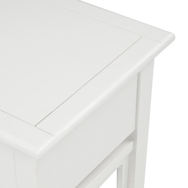 Console Table with 2 Drawers and Bottom Shelf Home Entryway Hallway Rustic Storage Sofa Table, White