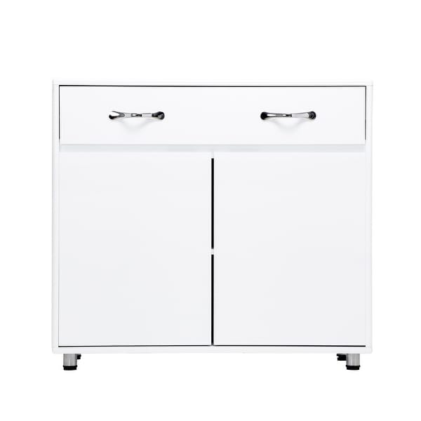 Two Doors Side Table-Grey,3 Times Painting Process,Simple design