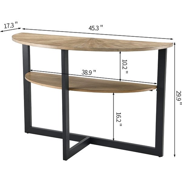 Console Table with Storage 2-Tier Sofa Table - 45