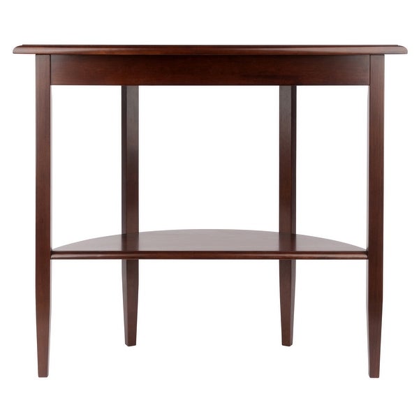 Concord Half Moon Console Table, Walnut - 39.29 x 15.75 x 33.66 inches