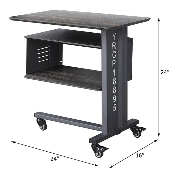 Side Table,Cargo Accent Table Wall Shelf,Gunmetal