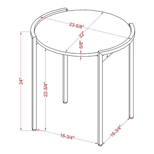 Furniture of America Rowland Light Grey 23-inch Round Side Table