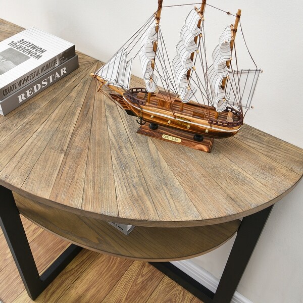 Console Table with Storage 2-Tier Sofa Table - 45