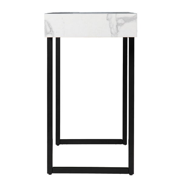 Rahilee Marble Console Table, White