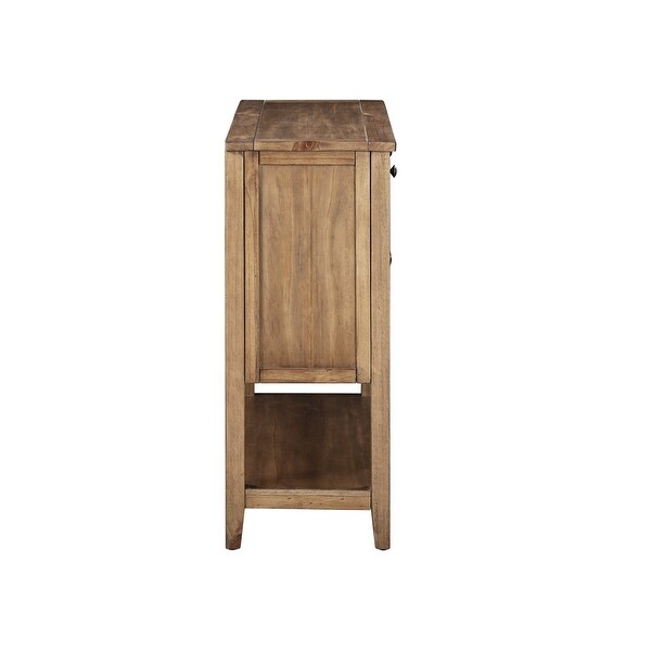 39'' Modern Console Table Sofa Table for Living Room with 2 Drawers, 2 Cabinets and 1 Shelf