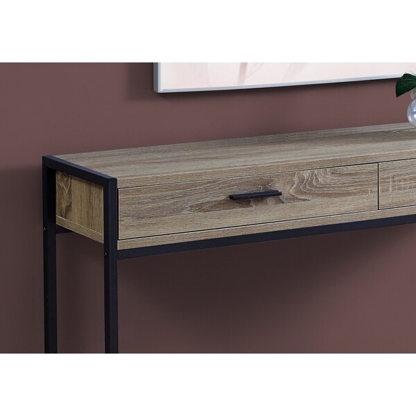 Accent Table, Console, Entryway, Narrow, Sofa, Storage Drawer, Living Room, Bedroom, Metal, Laminate, Contemporary