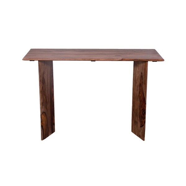 Porter Designs Cambria Transitional Solid Sheesham Wood Console Table, Brown