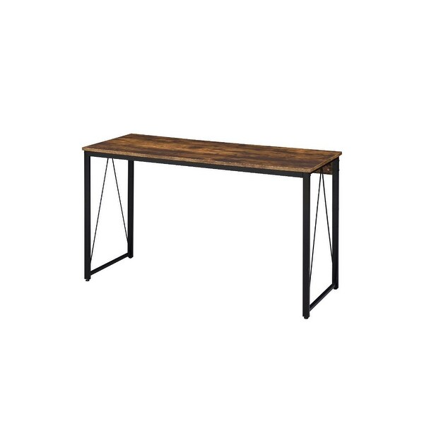 Zaidin Writing Desk, Weathered Oak and Black Finish