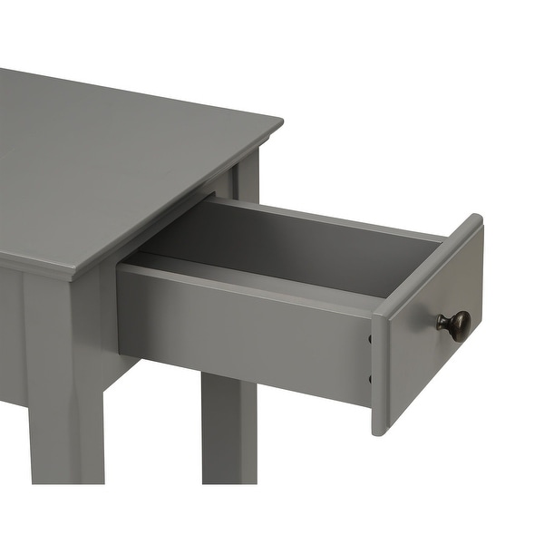 Side Table, Sofa Table Snack Table with Bottom Shelf and 1 Drawer