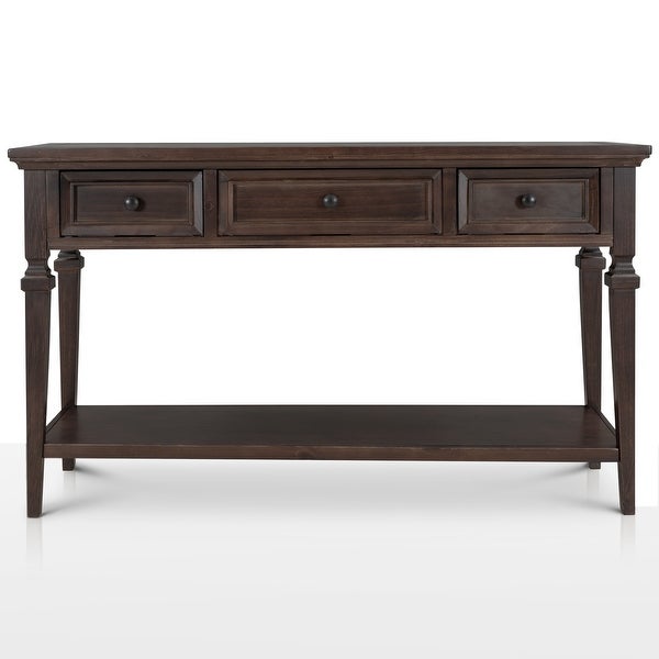 Leah Console Table with Three Drawers and Open Shelf - 50“L x 15”W x 30”H