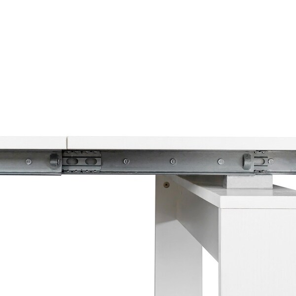 Extendable Console Table Extending Sofa Table w/Spacious Tabletop for Living Room, Multifunctional Extra Long Dining Table