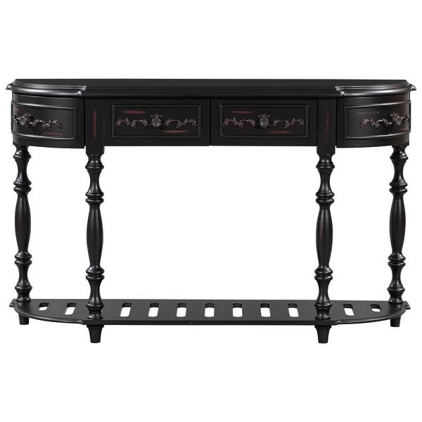 Modern and Contemporary Curved Console Table Sofa Table Entryway Table