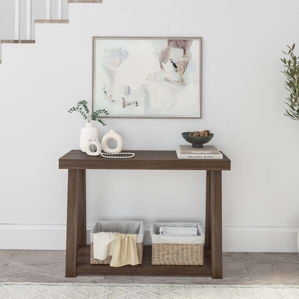 Plank and Beam Classic Console Table with Shelf - 46 inches - 46