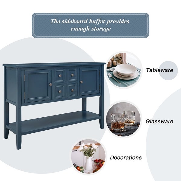 Cambridge Series Buffet Sideboard Console Table with Bottom Shelf ,Foyer Sofa Table Narrow for Entryway, Living Room, Hallway