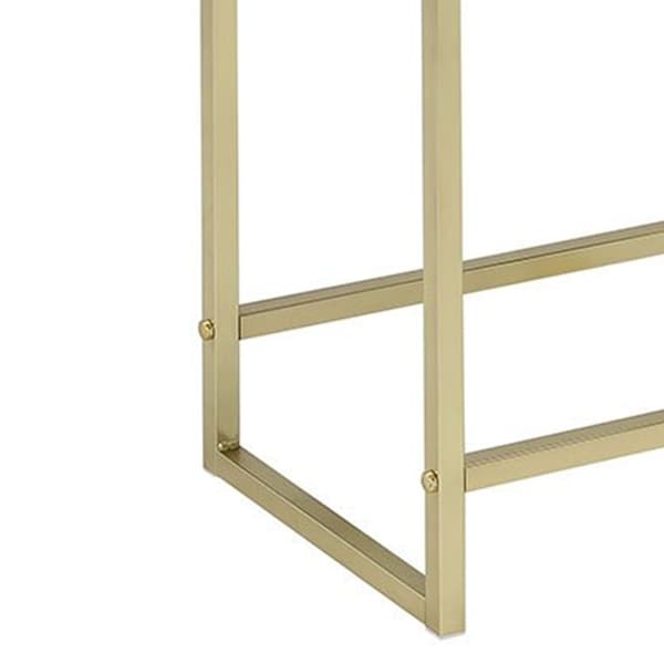 Astonishing Side Table, White and Gold
