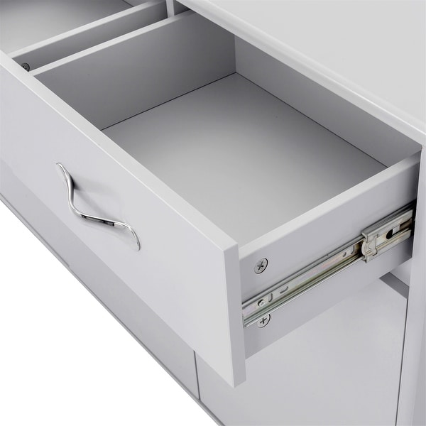 Three Doors Side Table-Grey,3 Times Painting Process,Simple design