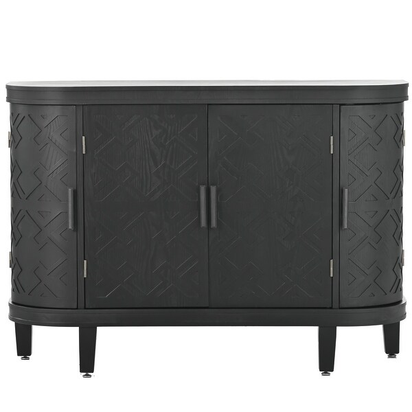 Accent Storage Sideboard with Antique Pattern Doors, Wooden Console Cabinet Suitable for Hallway, Entryway, Living Room, Bedroom