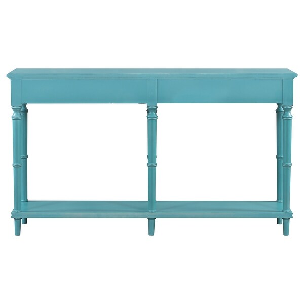 Console Table for Living Room with 4 Storage Drawers and 1 Shelf