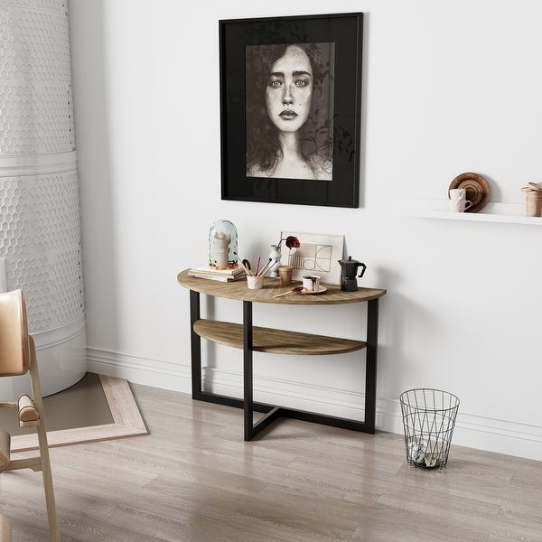 Console Table with Storage 2-Tier Sofa Table - 45