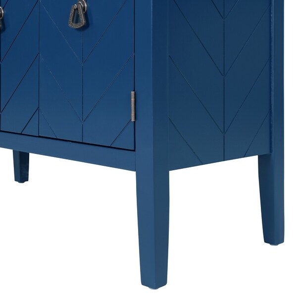 Accent Storage Cabinet Wooden Cabinet with Adjustable Shelf and 3 Doors, Console Tables for Entryway, Living Room, Bedroom