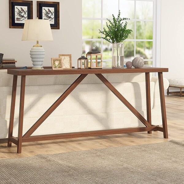 Wood Sofa Table Behind Couch, 70.9 Inch Long Entry Console Table