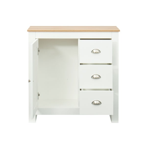 Kitchen Sideboard Cupboard , White High Gloss Dining Room Buffet Storage Cabinet Hallway Living Room TV Stand