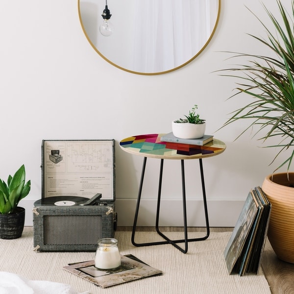 Deny Designs Modele 7 Side Table (Round or square, 2 leg options)