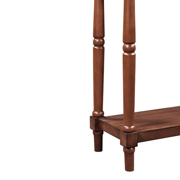 Solid Wood Console Table, Entryway Table with Storage Shelf and Drawer