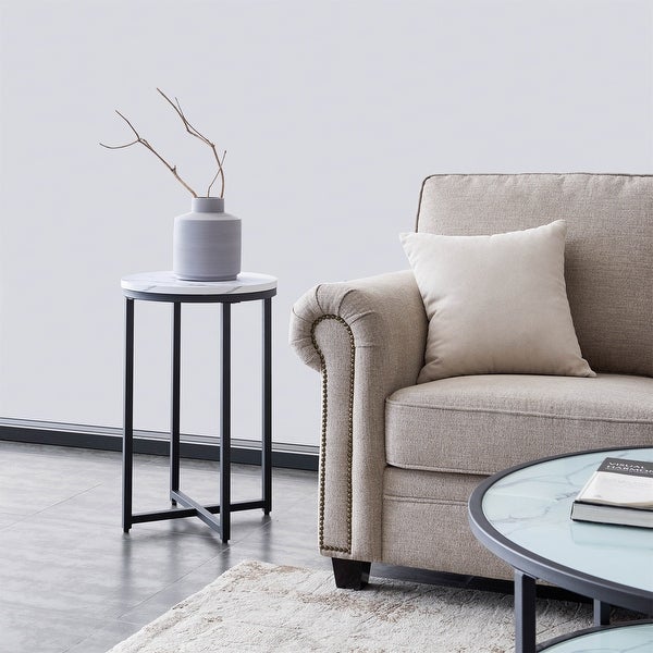 Side Table,End Table,Black and White