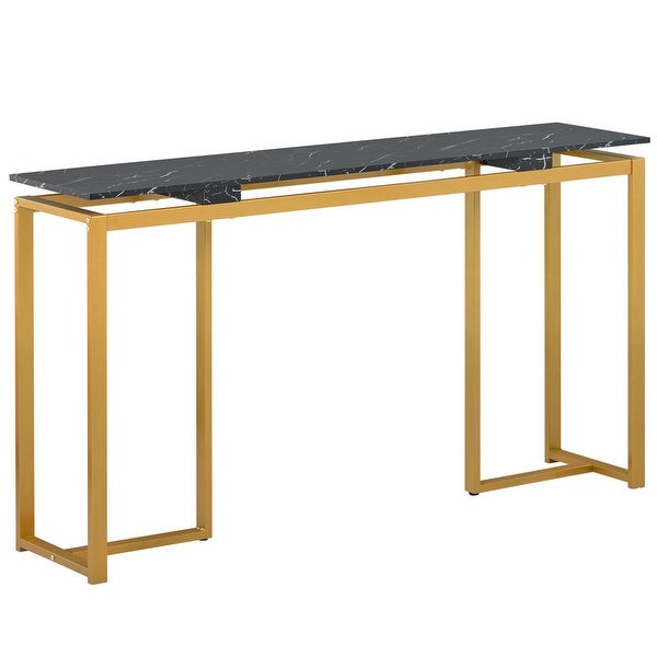 Modern Console Table, Extra Long Entryway Table with Metal Frame for Entryway, Hallway, Living Room, Foyer, Corridor