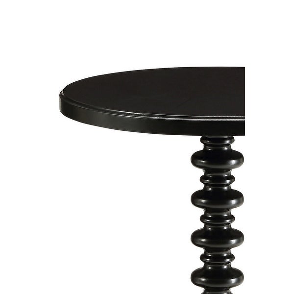 Astonishing Side Table with Round Top, Black