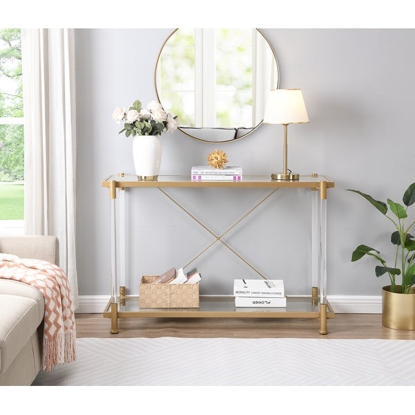 Acrylic Glass Side Table,Chrome Sofa Table, Console Table