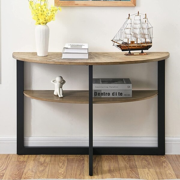Console Table with Storage 2-Tier Sofa Table - 45