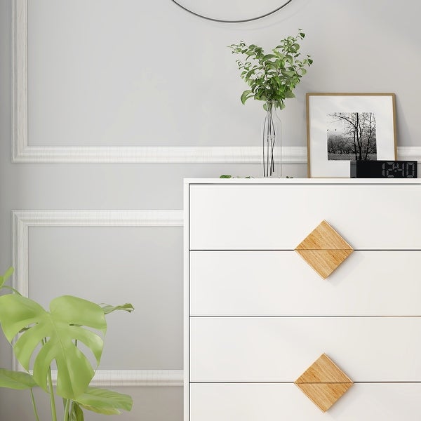 White Modern Sideboard,Kitchen Storage Cabinet with Metal Legs