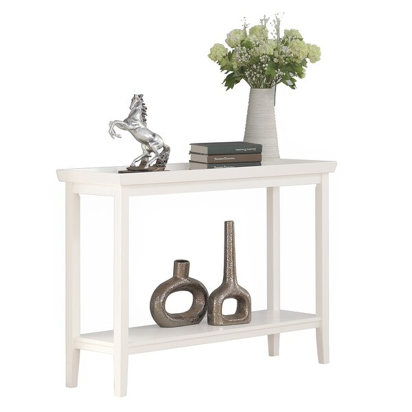 Ledgewood Console Table with Shelf, White