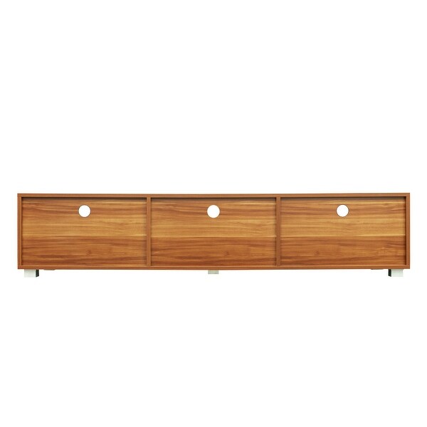 TV Stand Media Console Entertainment Center Table, 2 Storage Cabinet with Open Shelves for 70