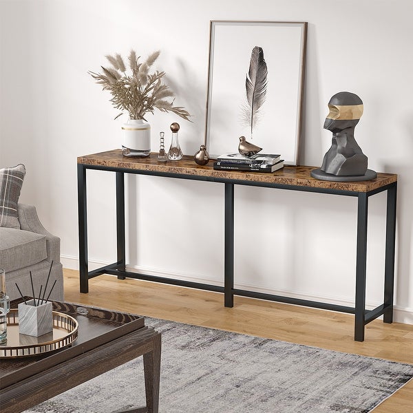 Extra Long Sofa Couch Console Table, 71inch Narrow Entryway Hallway Table